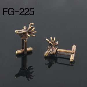 Vintage Bronze Reindeer Cufflinks for Men 2015