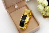 Stainless Steel Letter Buckle 16mm Bracelet for Men and Women