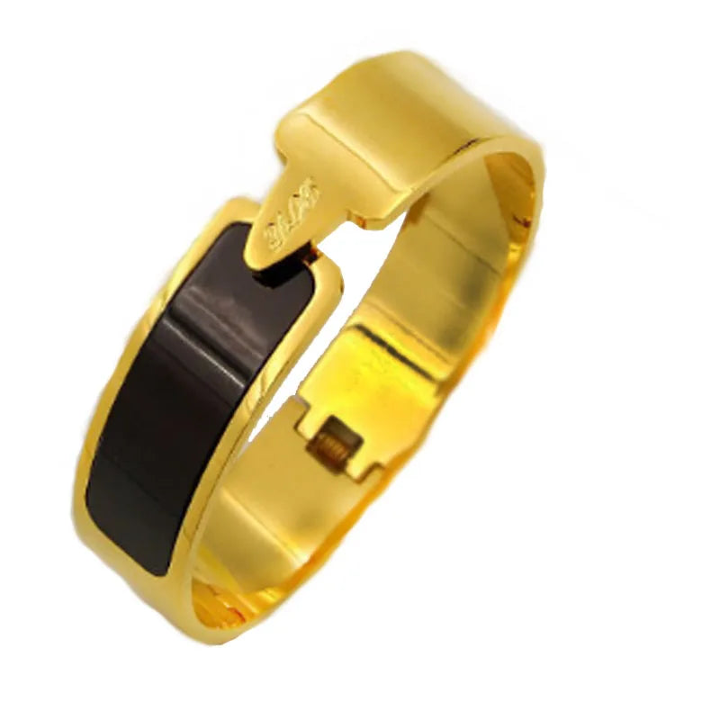 Stainless Steel Letter Buckle 16mm Bracelet for Men and Women