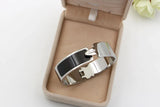 Stainless Steel Letter Buckle 16mm Bracelet for Men and Women