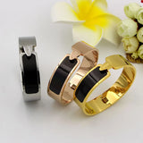 Stainless Steel Letter Buckle 16mm Bracelet for Men and Women