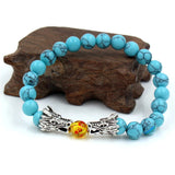 Dragon Head Bracelet Turquoise Stone Men Women Jewelry Gift