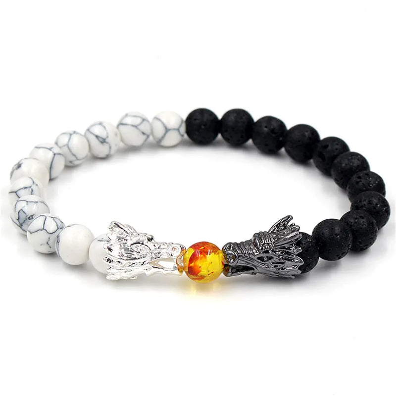 Dragon Head Bracelet Turquoise Stone Men Women Jewelry Gift