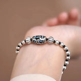 Woven Silver Beads Bracelet, High-end Jewelry
