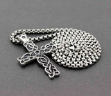 Men's Biker Celtic Knots Cross Pendant Necklace Chain Jewelry