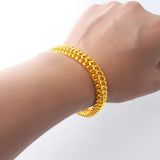 24k Gold Men's Bracelet Wedding Anniversary Jewelry