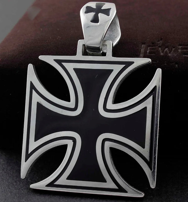 Men's Stainless Steel Big Chopper Cross Pendant