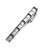 Men's Crystal Silver Tie Clip for Business Suit