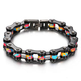 Men's Stainless Steel Bicycle Chain Bracelet - Optional