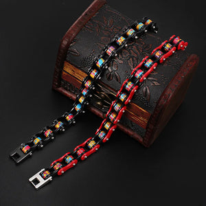 Men's Domineering Steel Bicycle Chain Bracelet - Titanium Steel