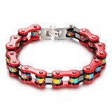 Men's Stainless Steel Bicycle Chain Bracelet - Optional