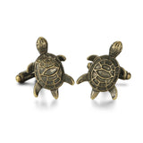 Bronze Tortoise Cufflinks Retro Styling Men's Animal Design