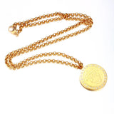 Gold-Plating Pendant Crystal Necklace for Men and Women