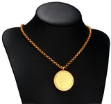 Gold-Plating Pendant Crystal Necklace for Men and Women