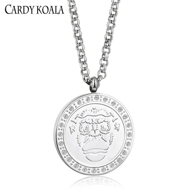 Gold-Plating Pendant Crystal Necklace for Men and Women