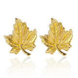 Men's Golden Maple Leaf Cufflinks French Shirt Sleeve Cuff Links