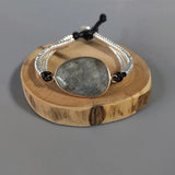 Men's Stone Bracelet Leather Rope Bangle Accessory