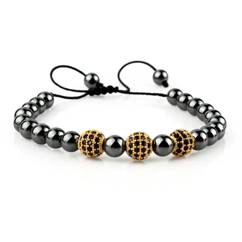 Men's Hematite Stone Bracelet Turkey Natural Stone Original Product