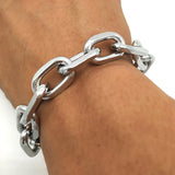 Men's Stainless Steel Punk Rock Bracelet Brake Chain Jewelry