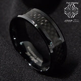 Men's Tungsten Carbon Fiber Ring 8mm Wedding Band