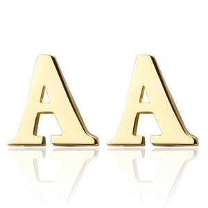Men's Metal/Gold French Shirt Cufflinks with A Logo