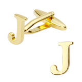 Men's J Logo Gold Cufflinks French Shirt Cuff Links