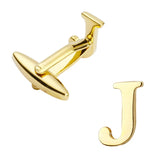 Men's J Logo Gold Cufflinks French Shirt Cuff Links