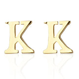 Men's Gold K Logo Cufflinks French Shirt Letters Cuff Links