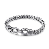 Men's Titanium Steel Bracelet with Chain Design