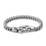 Men's Titanium Steel Bracelet with Chain Design