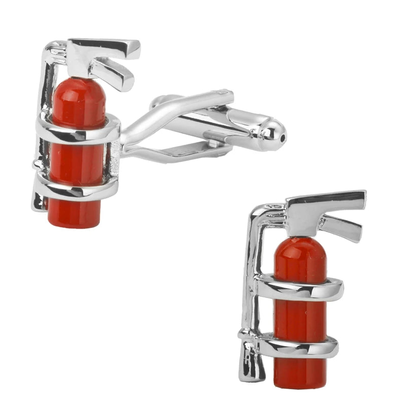 High-Quality Copper Fire Extinguisher Cufflinks Set of 5 Pairs