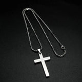 Men's Stainless Steel Pendant Cross Scripture