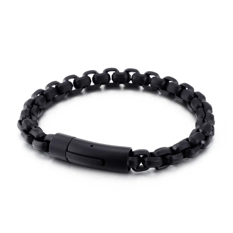 Men's Titanium Steel Motorcycle Chain Bracelet