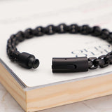 Men's Titanium Steel Motorcycle Chain Bracelet