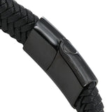 Men's Titanium Leather Bracelet