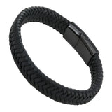 Men's Titanium Leather Bracelet