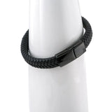 Men's Titanium Leather Bracelet
