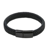 Men's Titanium Leather Bracelet