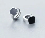 925 Sterling Silver Square Hoop Huggie Earrings 7mm*12mm