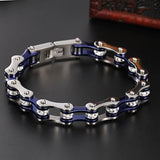 Men Titanium Steel Chain Punk Bracelet Bicycle Chain Stainless Steel Jewelry