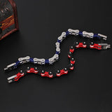 Men Titanium Steel Chain Punk Bracelet Bicycle Chain Stainless Steel Jewelry