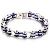 Men Titanium Steel Chain Punk Bracelet Bicycle Chain Stainless Steel Jewelry