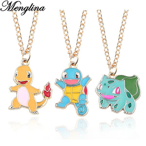 Japanese Cartoon Enamel Charm Pendant Necklace for Girls