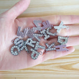 Crystal Rhinestone Letter Pendants for Jewelry Making 26pcs