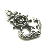 Mens 316L Stainless Steel Anchor Pendant Gothic Punk Style
