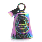 316L Stainless Steel Flaming Biker Rainbow Pendant
