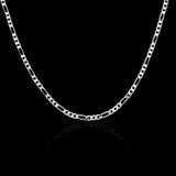 925 Sterling Silver 4MM Chain Necklace 16''-30''