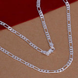 925 Sterling Silver 4MM Chain Necklace 16''-30''