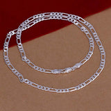 925 Sterling Silver 4MM Chain Necklace 16''-30''
