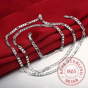925 Sterling Silver 4MM Chain Necklace 16''-30''